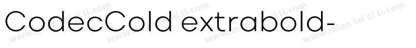 CodecCold extrabold字体转换